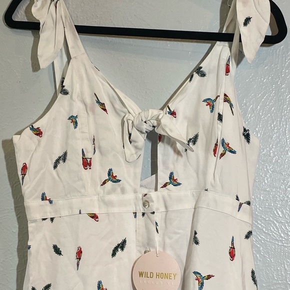 Wild Honey Cutout Front Tropical Print Midi Dress - Picture 3 of 7